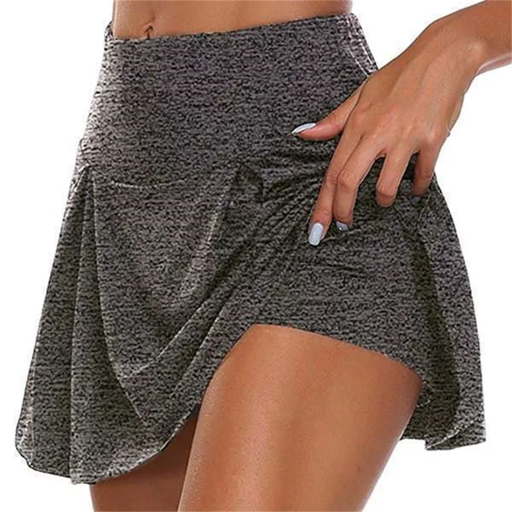 High-waisted Sports Culottes Women's Yoga Fitness Tennis Lining Anti-empty Running Quick-drying Short Skirt - Image 2