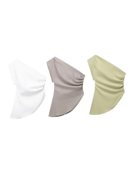 Asymmetric T-shirt New Women's Fashion Trend Spicy Girl Celebrity