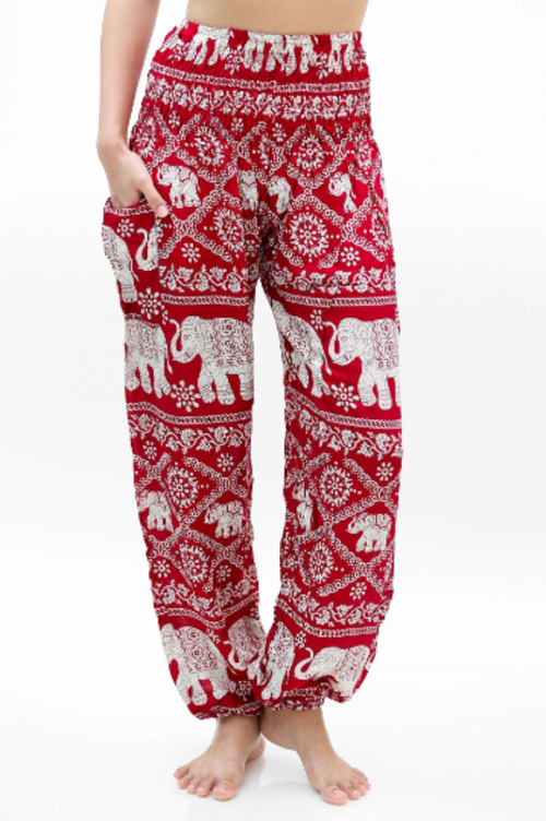 Burgundy ELEPHANT Pants Women Boho Pants Hippie Pants Yoga - Image 2