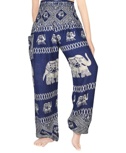 Blue ELEPHANT Pants Women Boho Pants Hippie Pants Yoga - Image 2