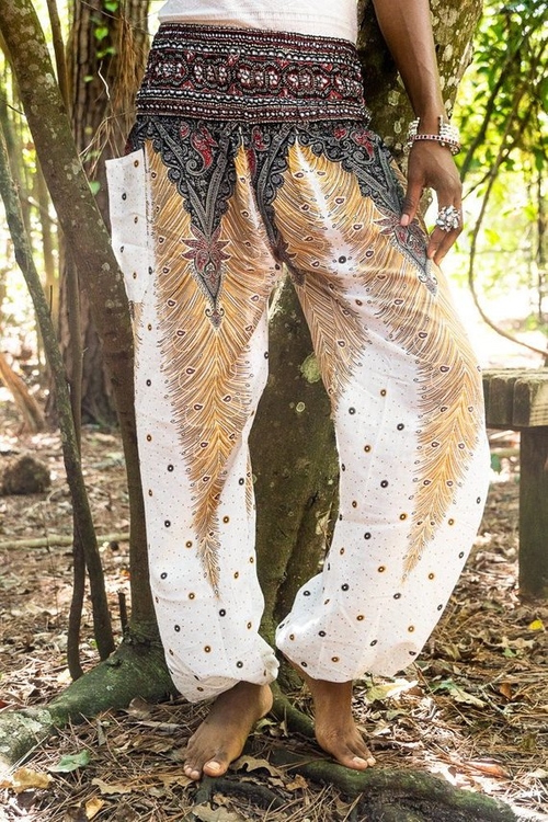 WHITE PEACOCK Women Boho Pants Hippie Pants Yoga - Image 2